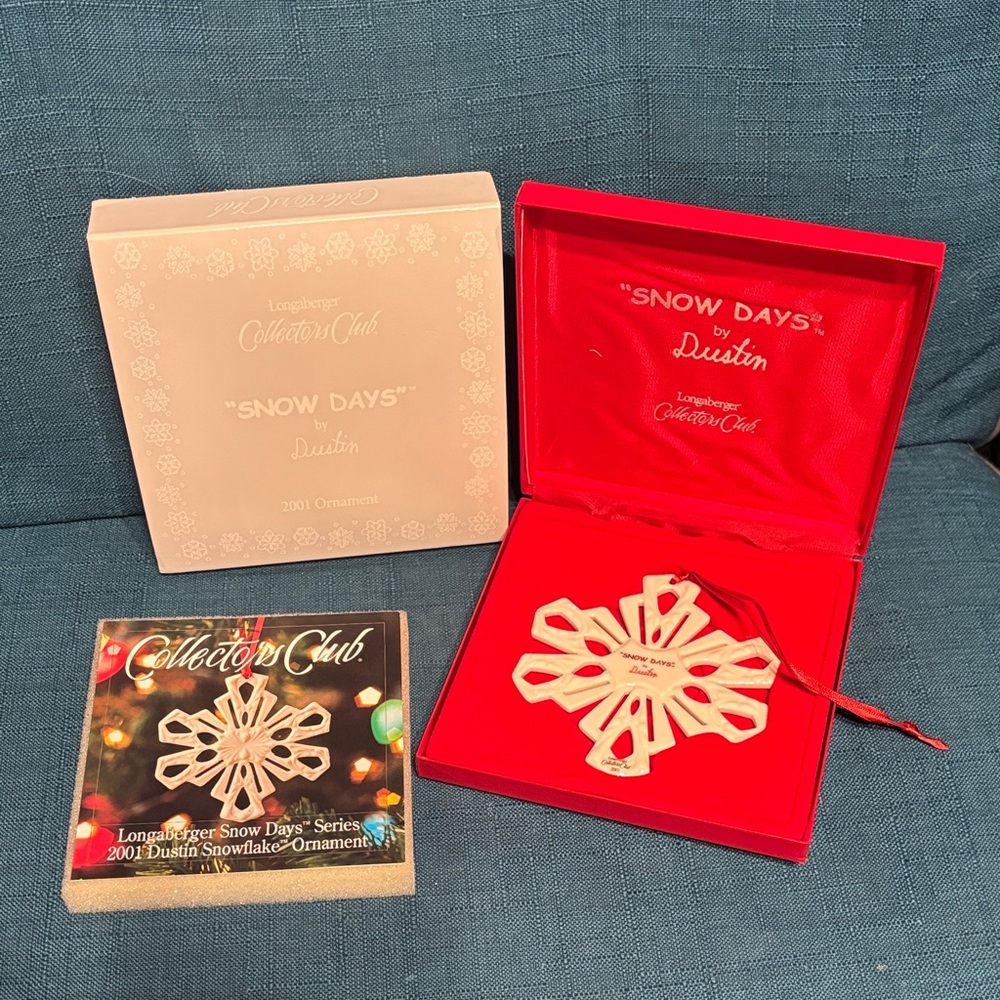 Longaberger 2001 Snowflake ‘Dustin’ Ornament